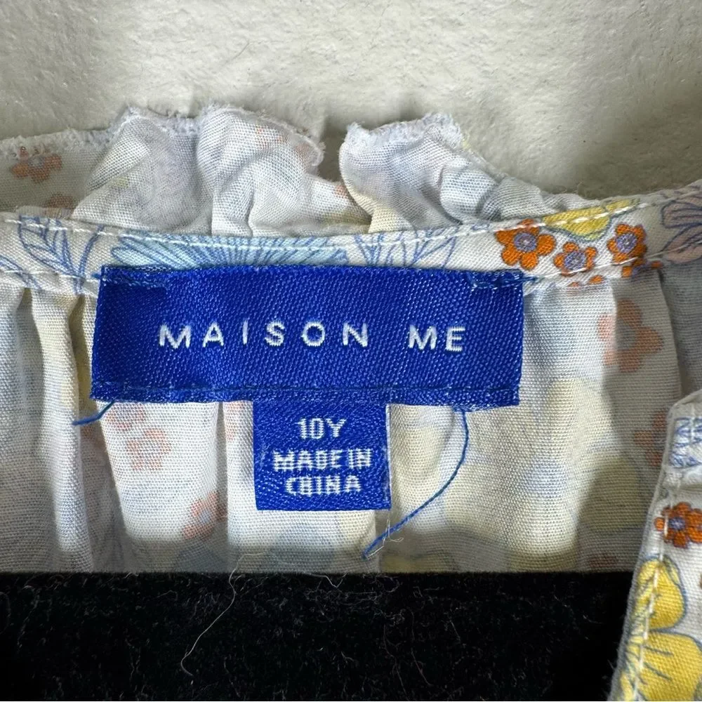 Maison Me Kids Floral Dress Tired Ruffles Girly Size 10